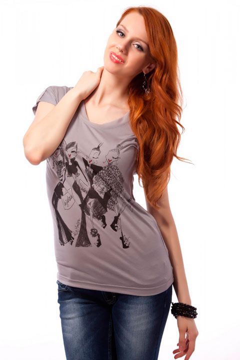 Фото товара 3170, футболка с завязками на спине