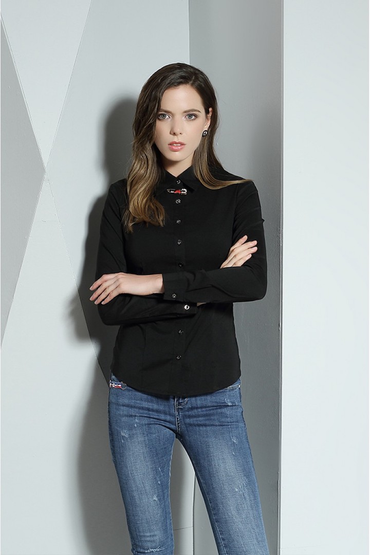 Фото товара 15310, рубашка с булавкой